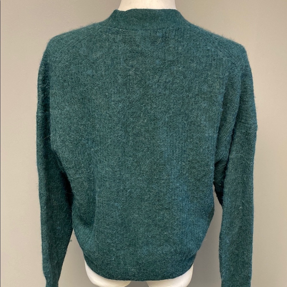 J. Crew Green Cropped Cardigan Sweater V-Neck - Picture 6 of 6